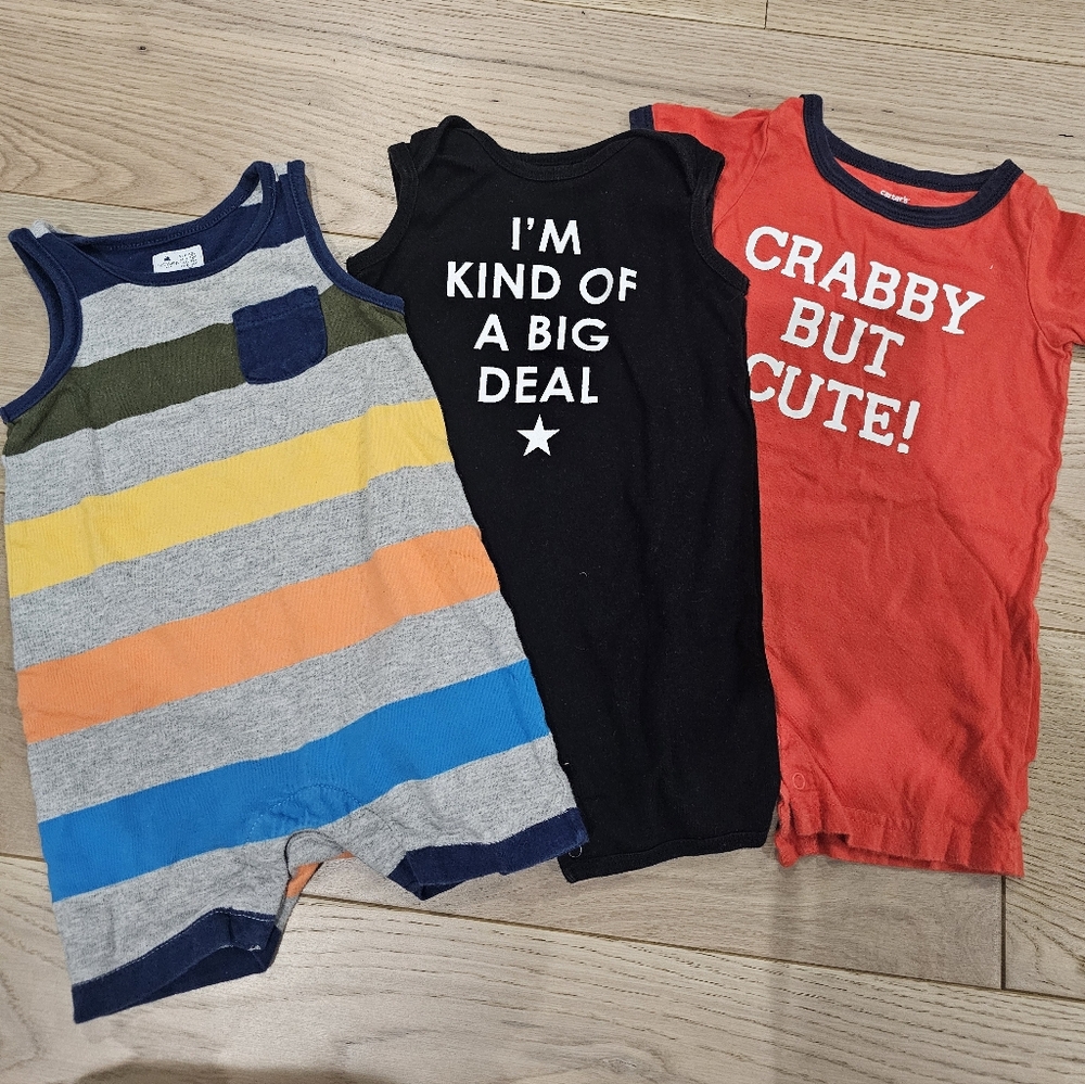 Boy romper bundle 6-12m